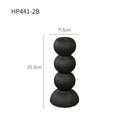 DecorBites™ Geometric Ceramic Candle Holder Ornaments Sphere Stripes Decoration Candlestick