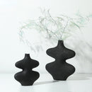 DecorBites™ Geometric Ceramic Vase Set Black White Crafts Home Decor Flower Arrangement