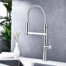 DecorBites™ Gold Brass Kitchen Faucet with Foldable Pull Down Spring Spout Mixer Tap