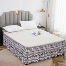 DecorBites™ Elastic Band Diamond Lattice Ruffled Bed Skirt for Queen Size Mattress