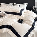 DecorBites™ Cotton Jacquard Duvet Cover Set for Queen Double Bed - High End & Cozy