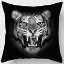 DecorBites™ Animals World Tiger Lion Pillow Case for Cute Home Decor in Sofa Living Room