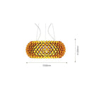 DecorBites™ Acrylic RS7 Bulb Pendant Lights Caboche Dia35/50/65CM Clear Gold Lamp
