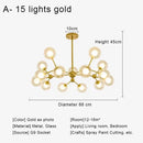 DecorBites™ Glass Ball Pendant Chandelier for Living Room Bedroom Dining Room