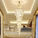 DecorBites™ Gold Crystal Duplex Building LED Chandeliers - Luxury Staircase Decoration