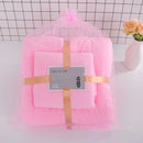 DecorBites™ Coral Velvet Bath Towel Set, 2pcs Soft Absorbent Fast Drying Towels