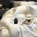 DecorBites™ 1000TC Lyocell Fibre Bedding Set with Broadside Embroidery - Soft, Silky & Pure Color