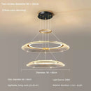 Modern gold tiered led ring ceiling chandelier for living room