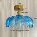 DecorBites™ Green Glass LED Ceiling Light Modern Iron Copper Lampara Techo for Home Decor