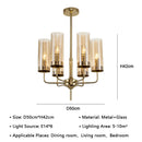 DecorBites™ American Lustre Glass Chandelier LED Pendant Light Fixture