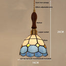 DecorBites™ Glass LED Pendant Lamp Tiffany Style Hand Stitch Dining Room Light