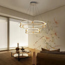 DecorBites™ Adara Luxury LED Chandelier: Modern Ring Light for Home Interior Decoration