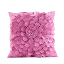 DecorBites™ 3D Velvet Flower Pillow Covers in Yellow Beige 45x45cm