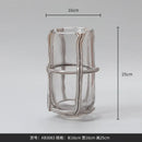 DecorBites™ Clear Glass Cross Flower Vase - Home Decor & Terrarium Display