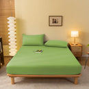 DecorBites™ Cozy Solid Color Fitted Sheet - All Seasons Mattress Cover