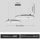 DecorBites™ Circular All-Copper Italian Style LED Pendant Lamp for Living Room and Bedroom