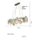 DecorBites™ Crystal Magic Ring Dimmable LED Pendant Light for Living Room & Foyer