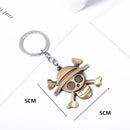 One Piece Keychain Luffy Ace Straw Hat Skull Logo Wanted Order Sanji Nami Robin Bag Keychain Character Toy Fan Gift