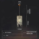 DecorBites™ Crystal Bedhead Pendant Light for Master Bedroom, High-End Restaurant Chandelier