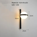 DecorBites™ Art Deco White Acrylic Ball Wall Lights with 3-Mode Dimming