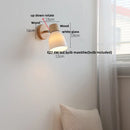 DecorBites™ Ceramic Wood Wall Light Fixture, Modern Nordic LED Sconce Bedside Lamp