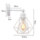 DecorBites™ Industrial LED Wall Sconce Iron Bedside Lamp Retro Loft Indoor Lighting