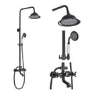 DecorBites™ Black Brass Bath Shower Faucet Set with Handshower and Tub Spout