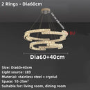 DecorBites™ Crystal Ceiling Chandelier, Stainless Steel Mirror Led Indoor Lighting