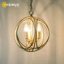 DecorBites™ Gold Globe Chandelier Pendant Light for Living Room & Dining Room