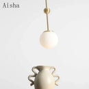 DecorBites™ Gold Glass Chandelier 3-Head Lamp Fixture for Living & Dining Room
