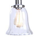 DecorBites™ Chrome Industrial LED Wall Sconce Swing Arm Clear Glass Lamp