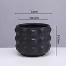 DecorBites™ Gold Ceramic Flower Pot Geometry Vase for Succulents and Floral Arrangements