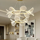 DecorBites™ LED Flower Chandelier: Luxury Acrylic Pendant for Modern Living, Bedroom & Kitchen