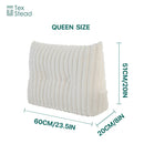 DecorBites™ Headboard Wedge Pillow - Triangular Bed Rest Support & Reading Bolster