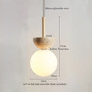 DecorBites™ Creative Stone LED Pendant Light Yellow Travertine Nordic Minimalism Hanging Lamp