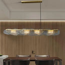 DecorBites™ Art Glass Dining Table Chandelier: Modern Luxury LED Hanging Light Fixtures