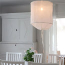 DecorBites™ Linen Cloth Pendant Light: Elegant Bohemian Fabric Chandelier for Home, Restaurant, Hotel