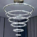 DecorBites™ Crystal Stair Chandelier: Modern Indoor LED Ceiling Hanging Light