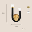 DecorBites™ Black Aluminum U-Shaped Tube Dimmable LED Chandelier for High Ceilings