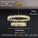 DecorBites™ Crystal LED Chandelier for Luxury Lighting in Living Kitchen Room
