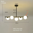 DecorBites™ Bean Glass Chandelier: Modern Magic Lighting for Kitchen Living Room Bedroom