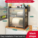 DecorBites™ Double-layer Kitchen Dish Drying Rack with Chopstick Cage and Tableware Basket