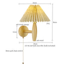 DecorBites™ Cream PVC LED Wall Lamps Japanese Walnut Wood Applique Murale