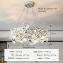DecorBites™ Crystal Ring Chandelier Chrome Ceiling Pendant Light