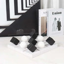 DecorBites™ Geometric Chess Marble Ornament Set for Stylish Home Decor