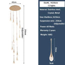 DecorBites™ Crystal LED Staircase Chandelier - Luxe Lighting for Hotel, Living Room, & Lobby