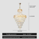 Elegant chrome multi tier crystal chandelier living room art