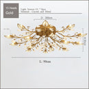 DecorBites™ Crystal Ceiling Chandelier LED Fixture Lights for Living Room Bedroom by Samsarah Lighting