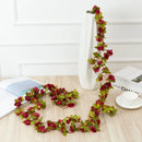 DecorBites™ 250cm Rose Flowers Vine Garland Autumn Cane Backdrop Decor