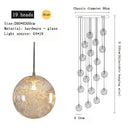 DecorBites™ Crystal Ceiling Chandelier for Modern Loft Living Room, Home, Hotel, Kitchen, Bedroom Lighting